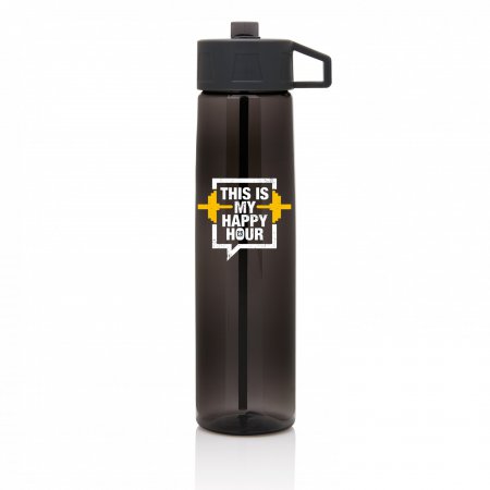 Sportbidon This Is My Happy Hour - Zwart
