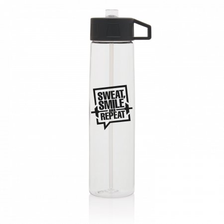 Sportbidon Sweat, Smile and Repeat - Transparant