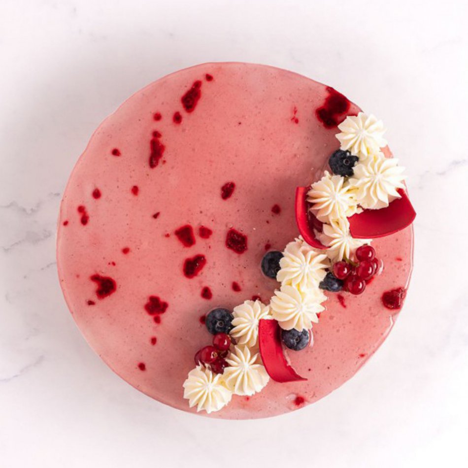 Frambozen Cassis Bavaroisetaart