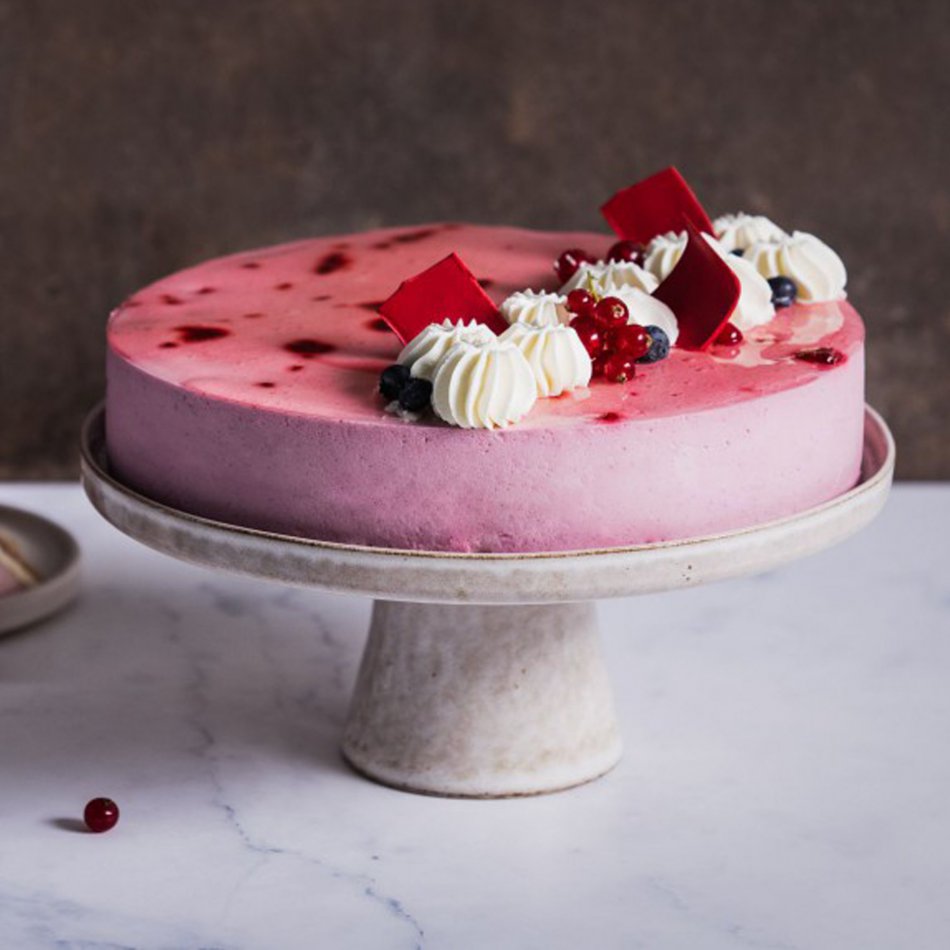 Frambozen Cassis Bavaroisetaart