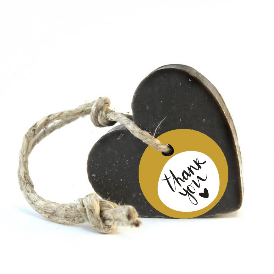 Soap on a Rope Thank You Zwart