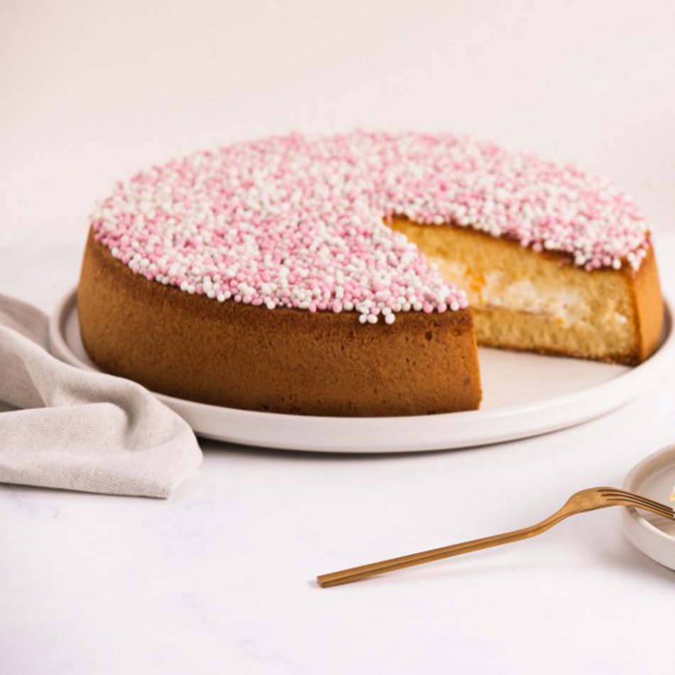 Geboorte taart Meisje (12 personen)