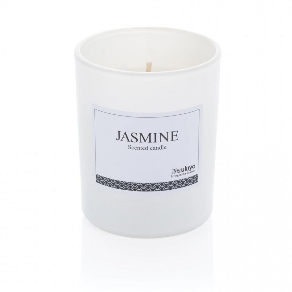 Ukiyo geurkaars in glas wit